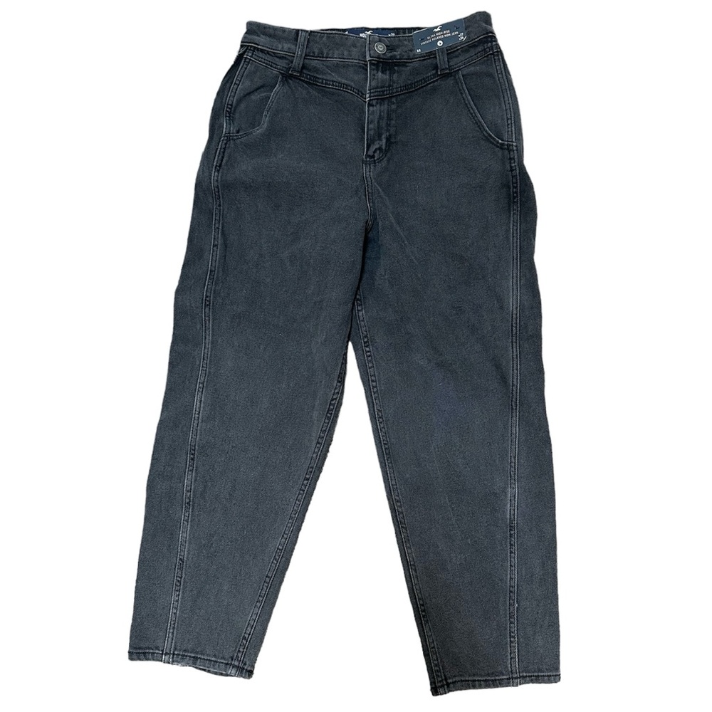 NWT Hollister ultra high rise vintage relaxed mom jean size 5 Short washed black